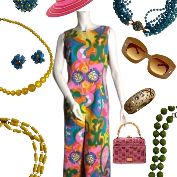 Alice Polynesian Fashion Floral Jumpsuit - Picture 3 of 9